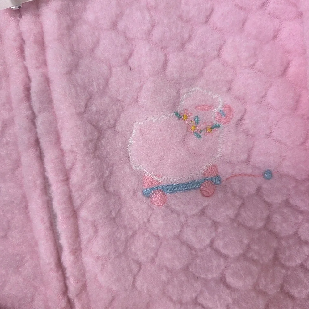 Vintage Carter's Pink Plush Footed Sleeper Baby 0–6M Zip Pajamas